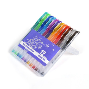 BNT Glitterkynät 12-pack | Kuulakärkikynät
