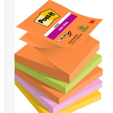 Post-it® Super Sticky Z-Notes viestilappu Boost 76x76mm 5nid/pkt | Viestilaput ja teippimerkit