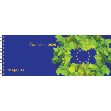 Euro Memo, sininen 2026 | Pöytäkalenterit