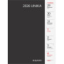 Unika musta 2026 | Pöytäkalenterit