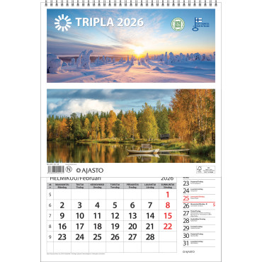 Tripla 2026 | Seinäkalenterit