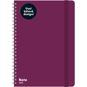 Note A5, liila 2026 | Pöytäkalenterit