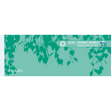Vihreä Memo-viikkomuistio 2026 | Pöytäkalenterit