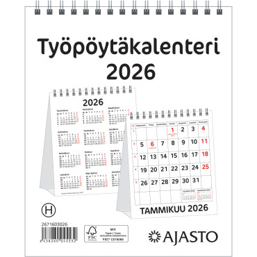 Työpöytäkalenteri  2026 | Pöytäkalenterit