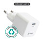 eSTUFF INFINITE USB-C Charger EU PD 30W GaN. - White - 100% Recycled Plastic | Laturit