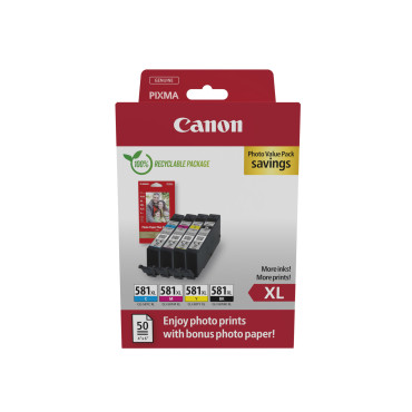 CANON CLI-581 XL Ink Caartridge BK/C/M/Y Photo | Canon