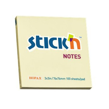 Stick′n viestilappu 75x75mm keltainen (12nid/pkt) | Viestilaput ja teippimerkit