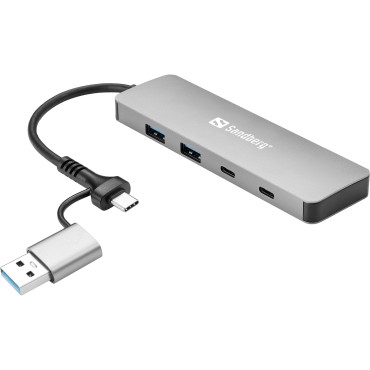 Sandberg USB-C/A to 2xUSB-A+2xUSB-C Hub | Hubit