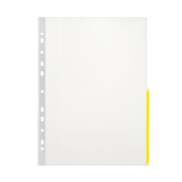 Signaalitasku A4 keltainen värireuna 0,12 PP | Taskut