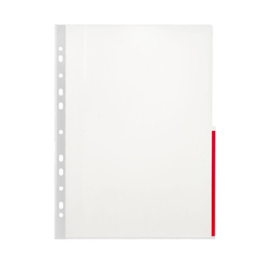 Signaalitasku A4 punainen värireuna 0,12 PP | Taskut