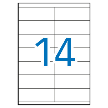 APLI tulostustarra 14-jak 105x40mm valkoinen 100arkkia/pkt | Tarrat