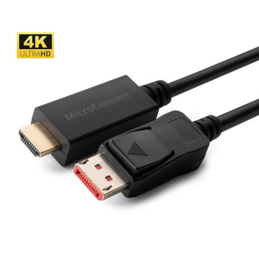 MicroConnect 4K DisplayPort 1.4 - HDMI 2.0 Cable 2m | HDMI