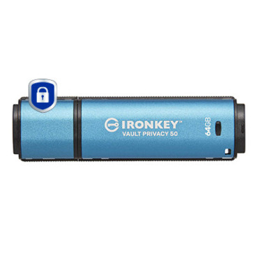 KINGSTON 64GB IronKey Vault Privacy 50 USB AES-256 Encrypted FIPS 197 | Muistikortit
