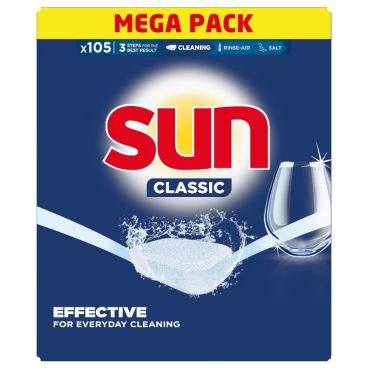 Sun Classic konetiskitabletit 105kpl (6pkt/ltk) | Pesuaineet