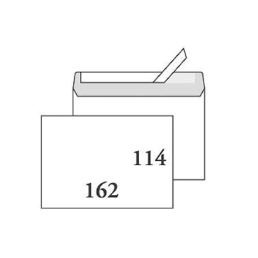 Kirjekuori C6 valkoinen tarrasuljenta 500kpl/ltk