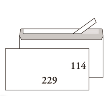 Kirjekuori C65 valkoinen tarrasuljenta 500kpl/ltk