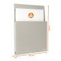 DURABLE Säilytyskotelo INFO BOX A4 itseliimautuva | Seinälle