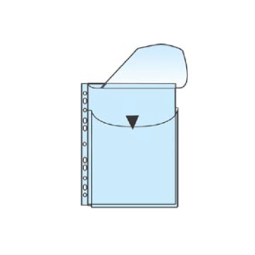 HSK kansiopaljetasku A4 punainen, läpällä, yleisrei′itys PP 0.18mm, 5kpl/pss | Taskut