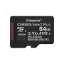 KINGSTON 64GB microSDXC Canvas Select Plus Gen3 100MB/s A1 Card + Adapter | Muistikortit