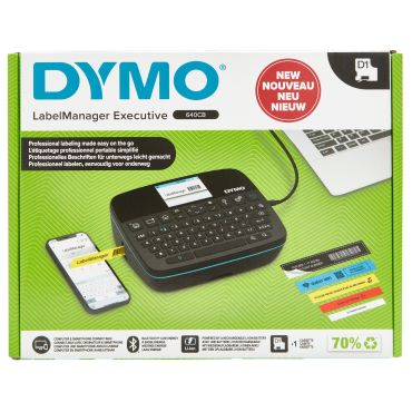 Dymo LabelManager Executive 640CB tarrakirjoitin: 6,9,12,19 ja 24mm tarra QWERTY | Tarratulostimet