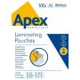 Apex kuumalaminointitasku A4 kirkas 125mic 100kpl/pkt | Laminointi ja sidonta