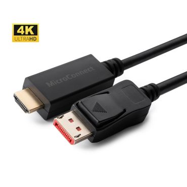MicroConnect 4K DisplayPort 1.2 - HDMI 2.0 Cable 3m | DisplayPort