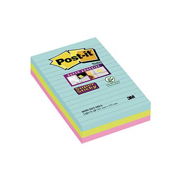 Post-it® Super Sticky 4690 viestilappu viivat Cosmic  101x152mm 3nid/pkt | Viestilaput ja teippimerkit