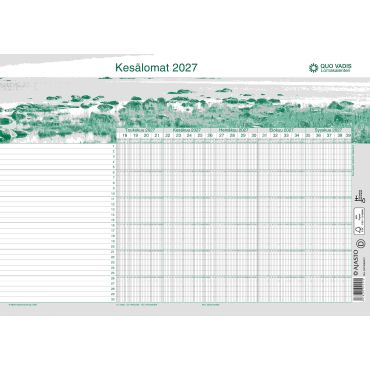 Quo Vadis -lomakalenteri 2027-2028 | Seinäkalenterit