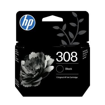 HP 308 Black Original Ink Cartridge | HP