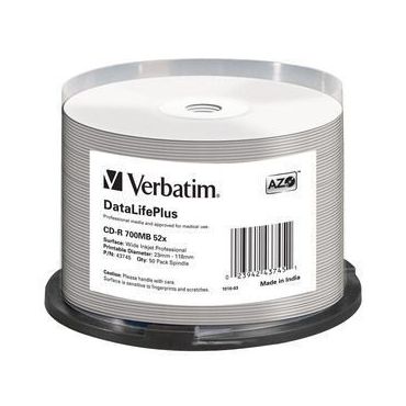 VERBATIM CD-R   AZO, 52x, DL+ wide printable  spindle 50kpl | CD- ja DVD-levyt