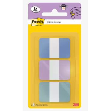 Post-it® Index Strong -teippimerkit 686-3COAST, vaaleansininen, violetti ja vihreä | Viestilaput ja teippimerkit