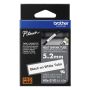 BROTHER HSe211e kutistesukka 5,2 mm x 1,5 m, musta teksti/valkoinen pohja | Brother TZe-tarrat