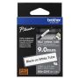 Brother HSe221 Kutistesukka 9,0mm x 1,5 m, musta teksti / valkoinen pohja | Brother TZe-tarrat