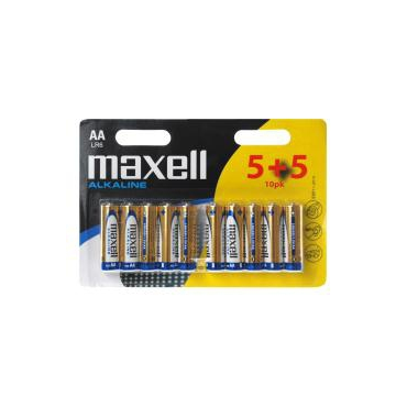 Maxell LR6 AA 1,5V alkaliparisto 5+5   10-pack (20pkt/ltk) | Paristot ja pienvirtalaitteet