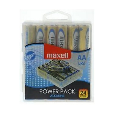 Maxell LR6 AA 1,5V alkaliparisto  24kpl/pkt | Paristot ja pienvirtalaitteet