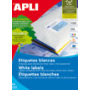 APLI tulostustarra 65-jak 38x21,2mm valkoinen 100ark/pkt | Tarrat