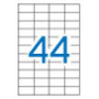 APLI tulostustarra 44-jak 48,5x25,4mm valkoinen 100ark/pkt | Tarrat