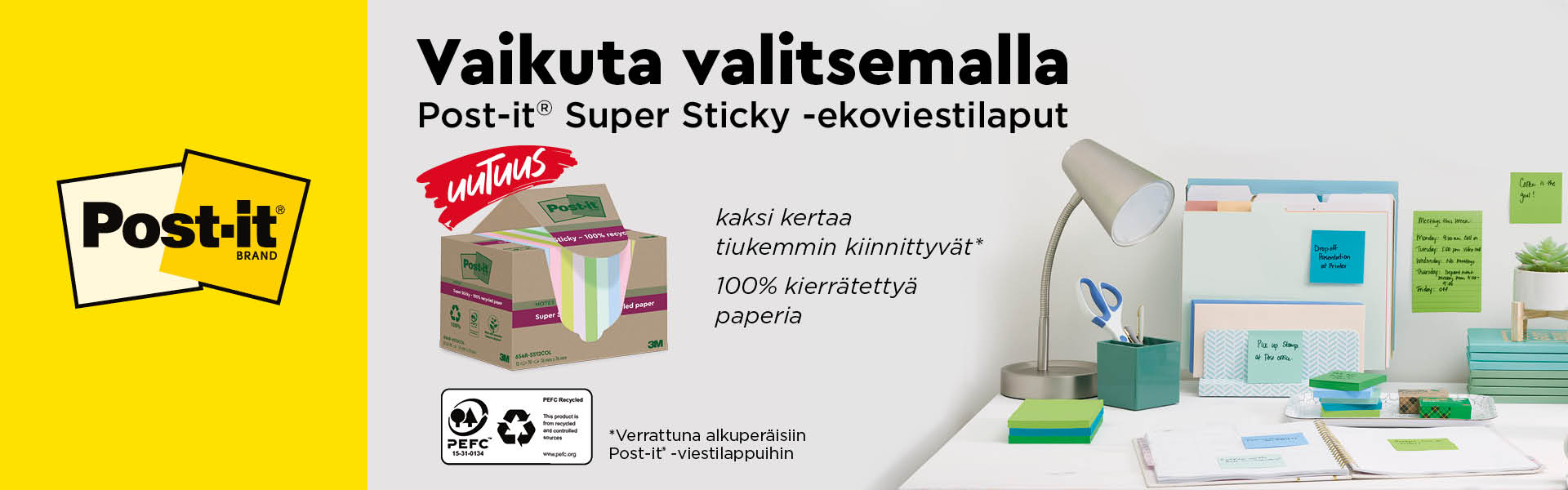 Post-it Siuper Sticky  Viestilaput